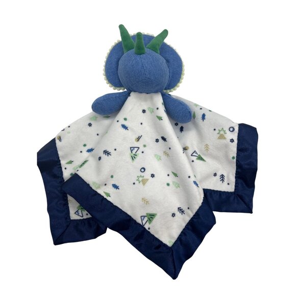 Dinosaur Baby Security Blanket Lovey With Soft Plush & Satin Trim By Cloud Islan - Picture 1 of 3
